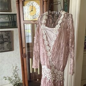 Jessica McClintock Pink Lace Dress